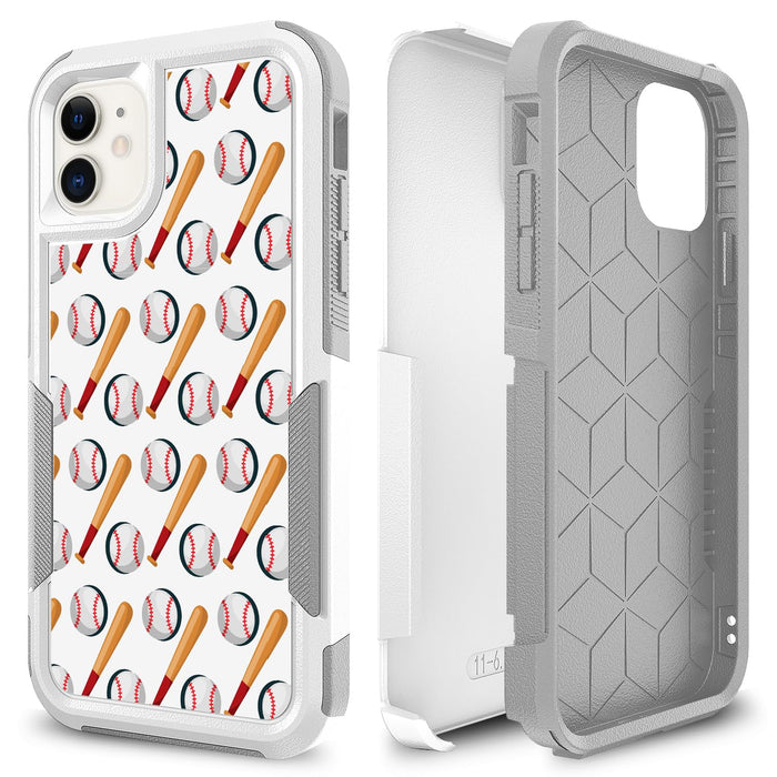 for iPhone 11, Unique Sports Pattern Shock-Absorption Hard PC and Silicone