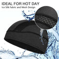 Cap Helmet Liner Beanie, Cooling Mesh Cycling Running Hat for Men Women, Fits Un