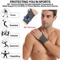 2 Pack Ultra Thin Wrist Brace - Wrist Compression Band for Carpal Tunnel, Pain R