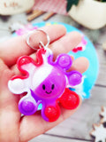 packs Bulk Octopus Sea Animal Supplies Mini pop Fidget Keychain，birthday Part