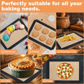 Baking Mat 2 Pack — 11.8"x8.3" Reusable Non-Stick Food-Safe Oven Sheet for Cooki