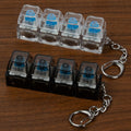 4 in 1 Keyboard Fidget Toy Keychain, Clicky Button Toy Stress Relief Keychai