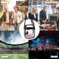 Crossbody Purse Bag, Clear Bag Stadium Approved with Front Pocket for Conc