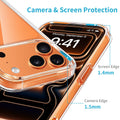 iPhone 17 Pro Max Clear Case — Slim Shockproof Transparent Hard PC Back Cover wi