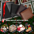 Wallet For Men RFID Blocking Black Wallets Bifold Faux Leather Card Holder Front