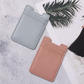 Card Wallet 2 Pack — Stick-On Leather Credit Card Holder Pocket for Back of Phon
