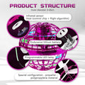 Boomerang Spinner, 360° Rotating LED Flying Ball (Purple)