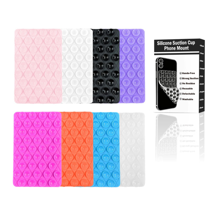 Pack Silicone Suction Cup Phone Case Mount Double Sided Detachable, Strong Grip