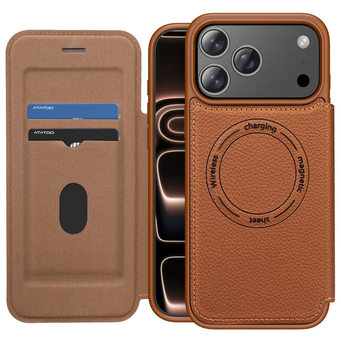 Iphone 17 Pro Case With Card Holder (Store 2 Cards), Rfid Blocking, 360° Full Bo
