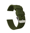 WATCH BANDS 22mm Army Green Soft Silicone Quick Release Straps