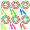 6 Pack Kids Jump Rope, Colorful Gradient Nylon Skipping Ropes for Children, 7.55