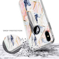 Designed for iPhone Xr Phone Case, Rose Gold | with Tempered Glass Screen Protec