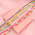 Beaded Choker Necklaces For Women Vsco Boho Handmade Flower Necklace Cherry Cute