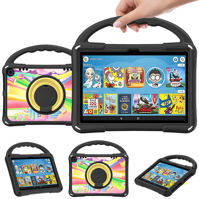 HD 8 Tablet Case for Kids (12th/10th Generation,2024/2022 Release) Ubearkk Rotat
