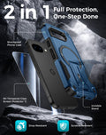 for Google Pixel 10a Case with 2-Pack HD Tempered Glass Screen Protector, Compat