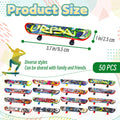 50 Pcs Mini Finger Skateboards,Fingerboards Toy Set,Mini Skateboards Finger Surf