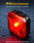 Bike Lights for Night Riding, 5 Modes Bike Rear Light for Cycling Safety, Rechar