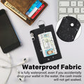 Minimalist Small Wallet for Men Women with 2 Zip Pockets, Multi Functional ID Ca