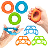 Hand Grip Strengthener, Finger Exerciser, Grip Strength Trainer 6 Pieces Kit for