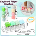 Keyboard Fidget Toy, Keyboard Fidget Keychain 4-in-1 Keyboard Decompression