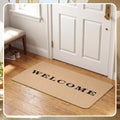 Woven Jute Braided Rug 30"x17" Welcome Front Door Mat with Non-Slip Backing for