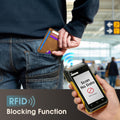 Slim Minimalist Wallet for Men,Front Pocket Wallet RFID Blocking Small Thin Cred