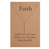 Cross Necklace for Women Faith Cross Pendant Necklace Stainless Steel Faith Reli