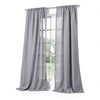 No. 918 1-Panel Lourdes Crushed Sheer Window Curtain, Grey, 59X84