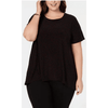 Anne Klein Plus Size Printed High-Low Top,Size OX