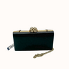La Regale Peau De Soie Minaudiere with Floral Clasp