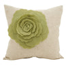 Saro Lifestyle Rose Flower Statement Throw Pillow, 18 x 18