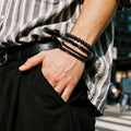 Party Jewelry Multi-Layer Bracelet Set Casual Wear Black Beaded Bracelets for Me