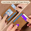 Slim Minimalist Wallet for Men,Front Pocket Wallet RFID Blocking Small Thin Cred