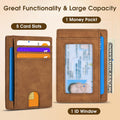 Slim Minimalist Wallet for Men,Front Pocket Wallet RFID Blocking Small Thin Cred