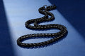 Mens Womens 2mm Stainless Steel Black Rolo Cable Chain Necklace (24 Inch)