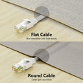 6 Ethernet Cable 50 Ft, 10Gbps Support Cat8 Cat7 Network, Flat Rj45 Lan Patch Ca