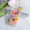 15 Plus Clear Case,Aesthetic Floral Phone Case with Pressed Real Flowers