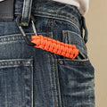 1 Black 1 Orange Paracord Keychain Hooks Carabiner Clips, Lanyard Hanger D Ring
