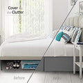 Pleated Bed Skirt, Easy Fit Bed Skirt, 14 Inch Tailored Drop Bed Skirt