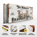 Personalized Brahman Cattle Sign II
