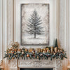 Vintage Christmas Tree Wall Art VII