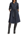 Lauren Ralph Lauren Denim A-Line Shirtdress – Dark Rinse Wash, Size 2