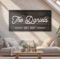 Wooden Family Name Sign