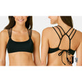 California Waves Juniors Black Ribbed Bralette Bikini Top