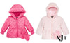S Rothschild & Co Baby Girls Quilted-Heart Hooded Jacket & Mittens