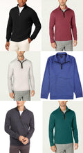 Tasso Elba Mens Piped 1/4 Zip Pullover Sweater
