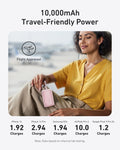 Anker Zolo Power Bank (10K, 30W) with a 5.4-inch (13.7 cm) built-in USB-C cable.