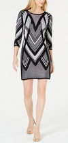 NY Collection Women's Petite Printed Sweater Dress, Size PM
