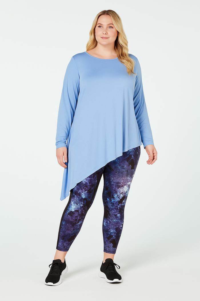 Ideology Asymmetrical Hem Long Sleeve Athletic Top