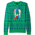 Alex Stevens Mens Drunk Elf Ugly Christmas Sweater, Green, Small
